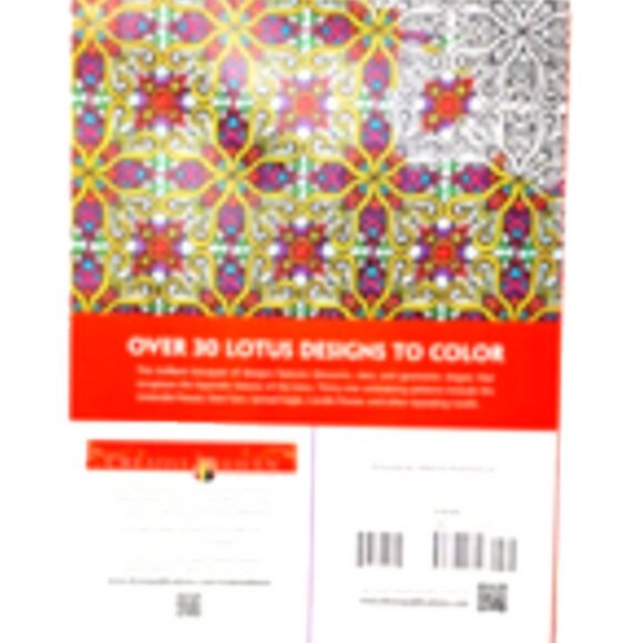 Lotus Designs Coloring Book by Creative Haven Alberta Hutchinson NEW - Picture 5 of 5